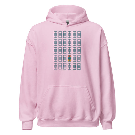 Pickleball Court grid. Unisex Hoodie